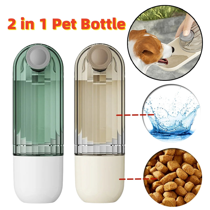 2 In 1 Pet water bottle